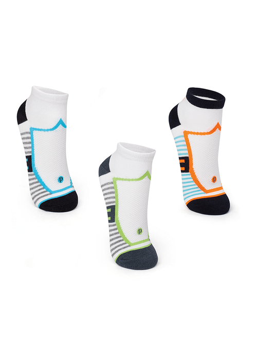 Kit com 3 Meias Cano Curto Unissex Estampada