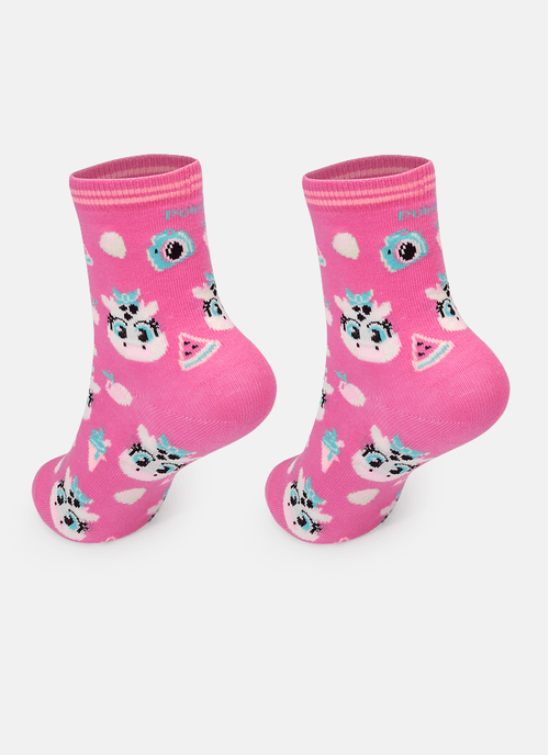 Meia Soquete Cano Médio Menina Vaca