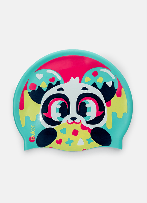 Touca de Natação Menina Panda Donuts