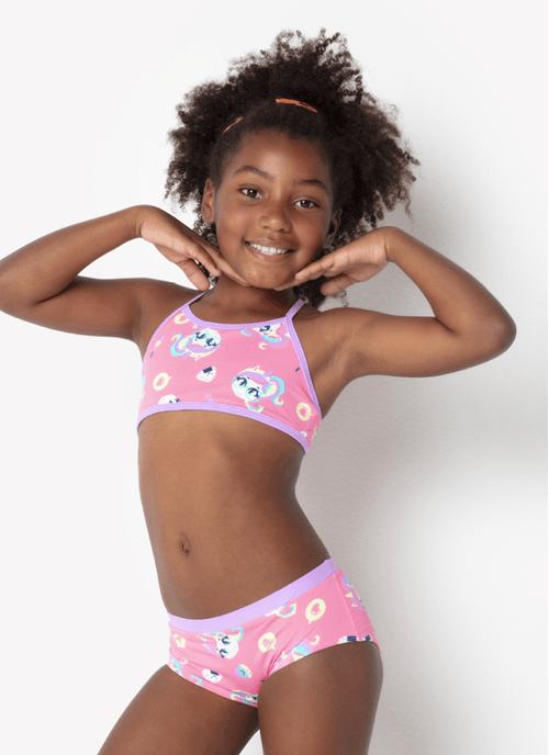 Biquini Menina Teen Unicórnio Kawaii
