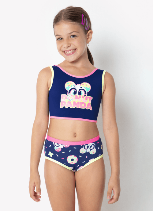 Biquini Menina Kids Panda Donuts