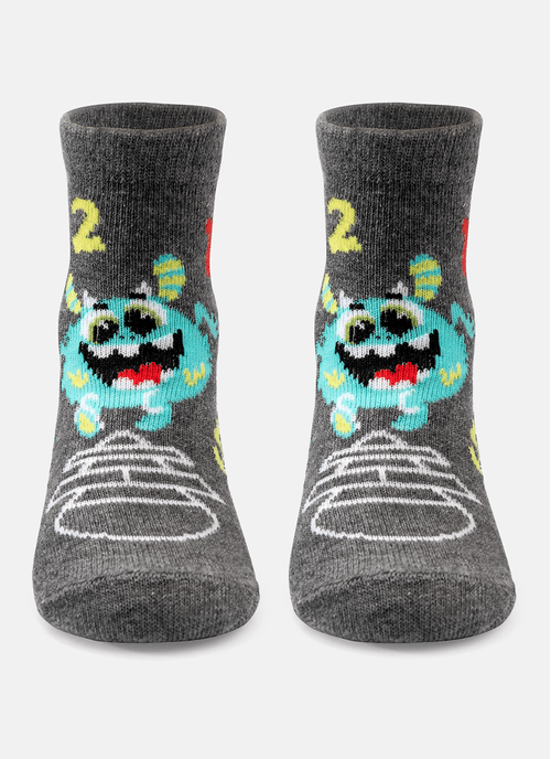 Meia Menino Soquete Cano Médio Monstro