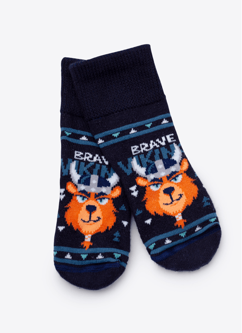 Meia Menino Soquete Cano Médio Urso Mano