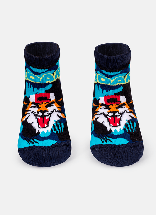 Meia Soquete Bebê Menino Tigre Roar