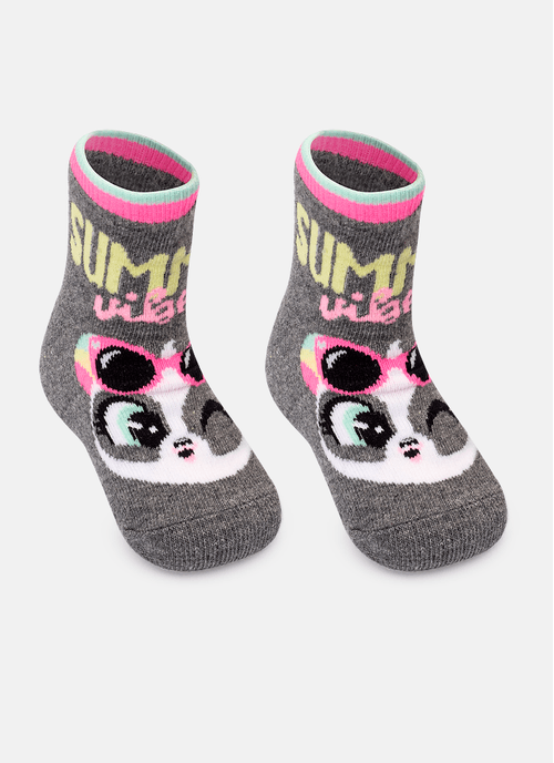 Meia Soquete Cano Curto Bebê Panda Summer
