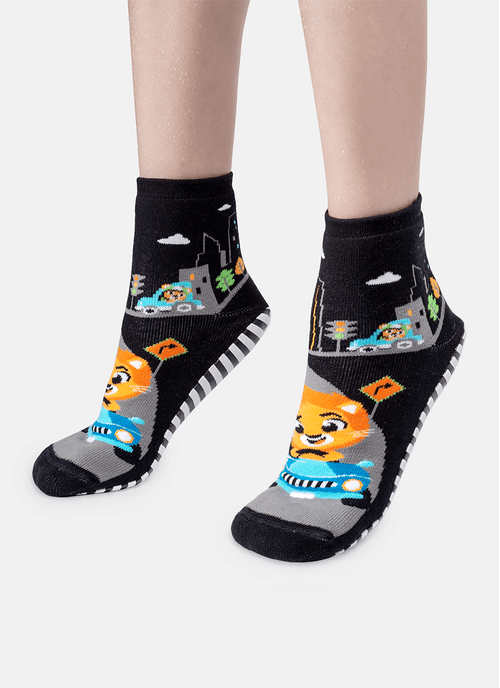 Meia Soquete Menino Sola Emborrachada Leão