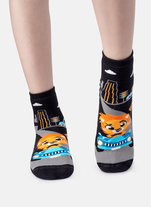 Meia Soquete Menino Sola Emborrachada Leão