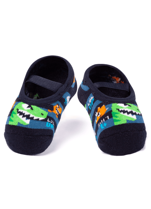 Meia Menino Sapatilha com Antiderrapante Dino