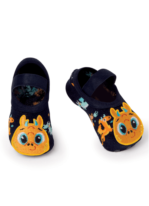 Meia Menino Sapatilha com aplique Dragão