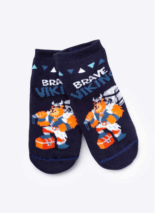 Meia Menino Soquete com sola emborrachada Urso Mano