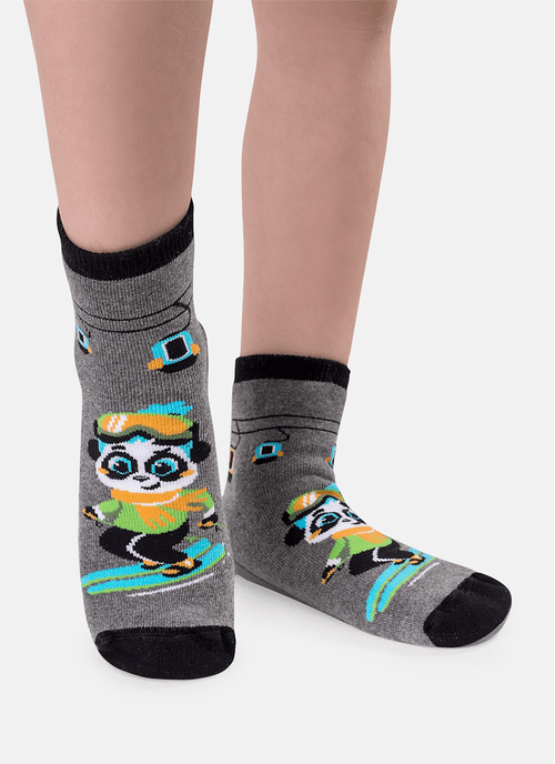 Meia Soquete Menino Sola Emborrachada Panda
