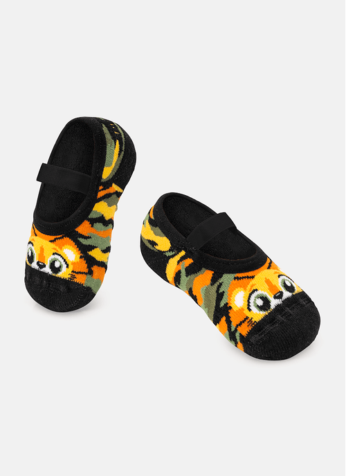 Meia Sapatilha Bebê Menino Antiderrapante Leão
