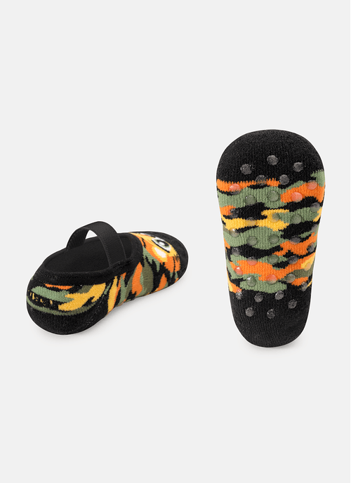 Meia Sapatilha Bebê Menino Antiderrapante Leão