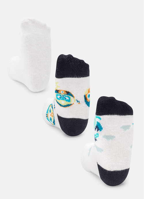 Kit com 3 Meias Menino Colorida