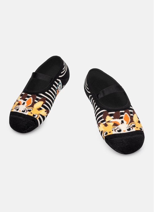 Meia Sapatilha Unissex infantil Antiderrapante Coelho Família