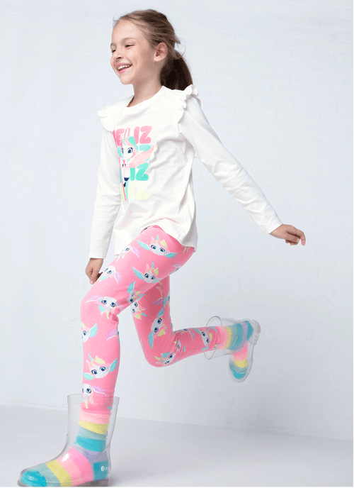 Calça Legging Infantil Cotton Unicórnio Mystic