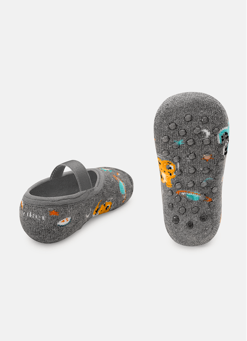 Meia Sapatilha Bebê Menino Dino