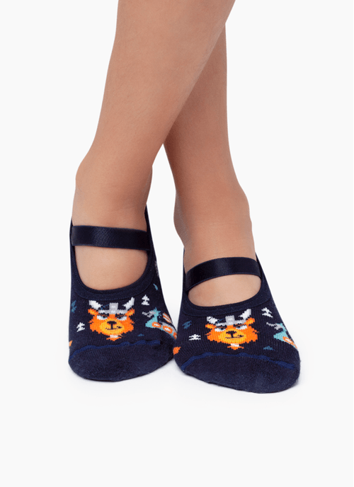 Meia Menino Sapatilha com Antiderrapante Urso Mano