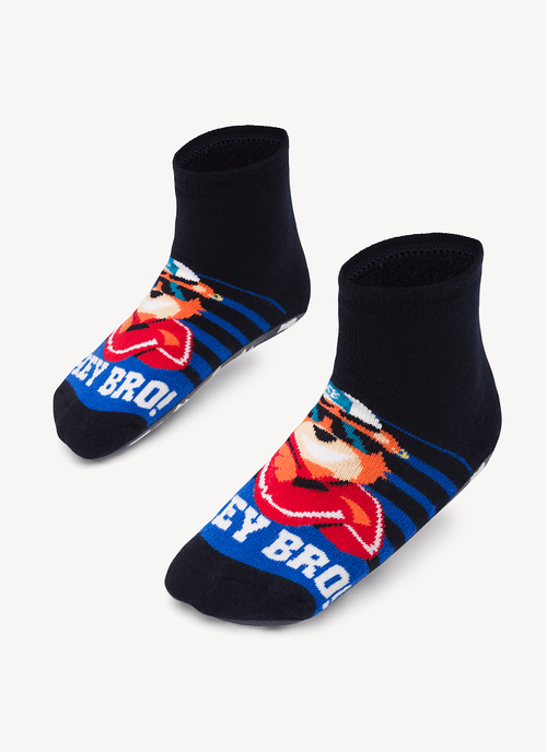 Meia Menino Soquete com sola Emborrachada Urso