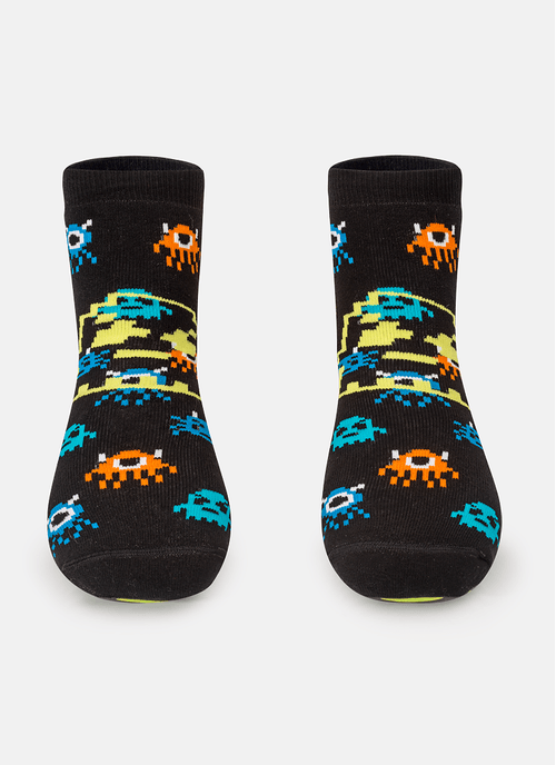 Meia Menino Soquete com sola Emborrachada Alien Família