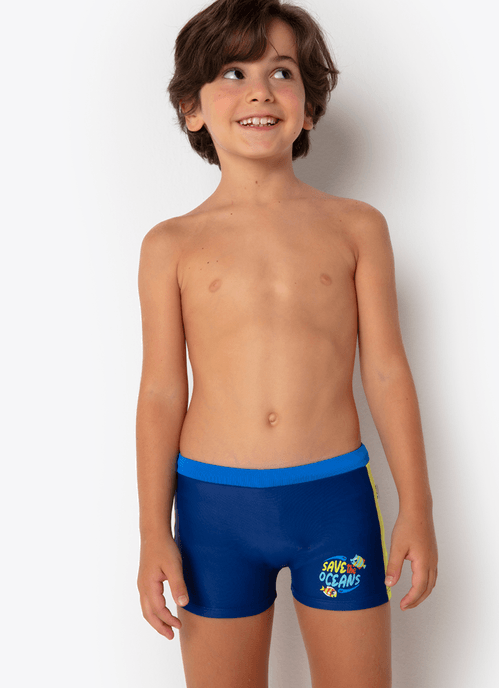 Sunga Boxer Menino Fundo do Mar