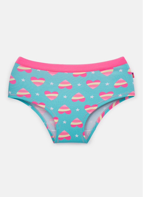 Calcinha Caleçon Menina Coração