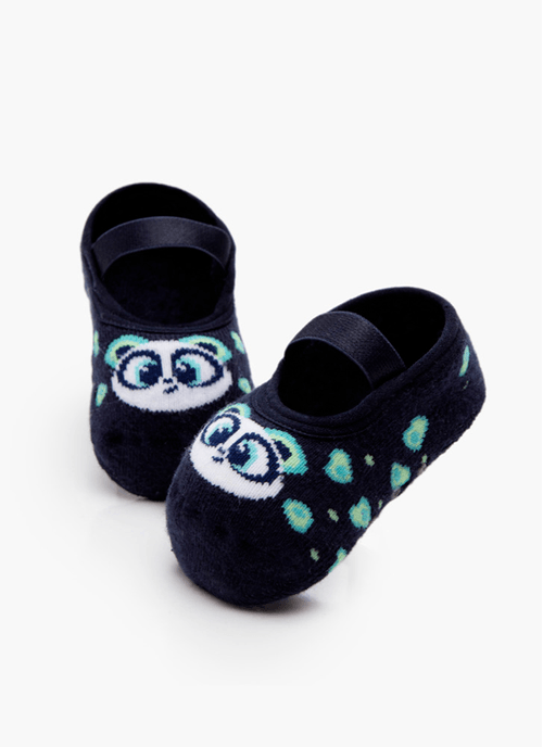 Meia Infantil Sapatilha com Antiderrapante Panda