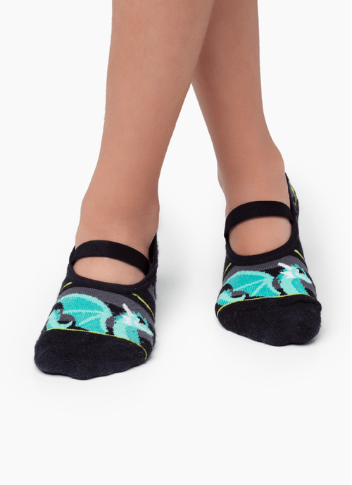 Meia Menino Sapatilha com Antiderrapante Dragão