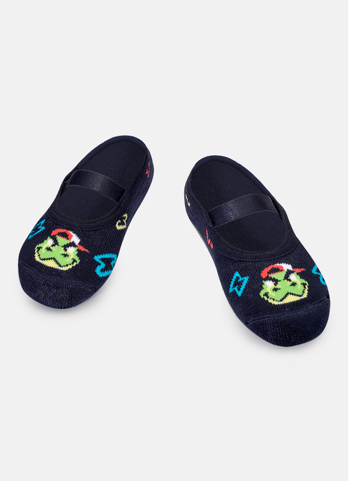 Meia Sapatilha Antiderrapante Bebê Menino Dinossauro Skate