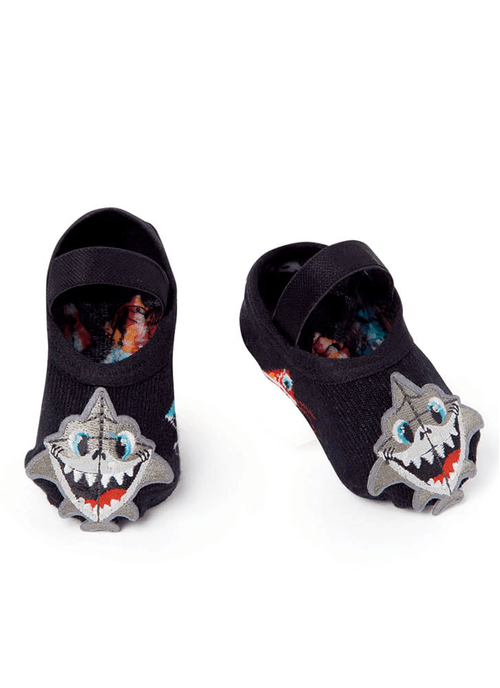 Meia Menino Sapatilha com aplique Tubarão