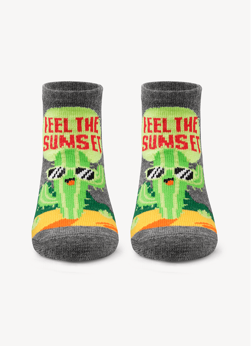 Meia Soquete Bebê Menino Cactos - Brilha no Escuro