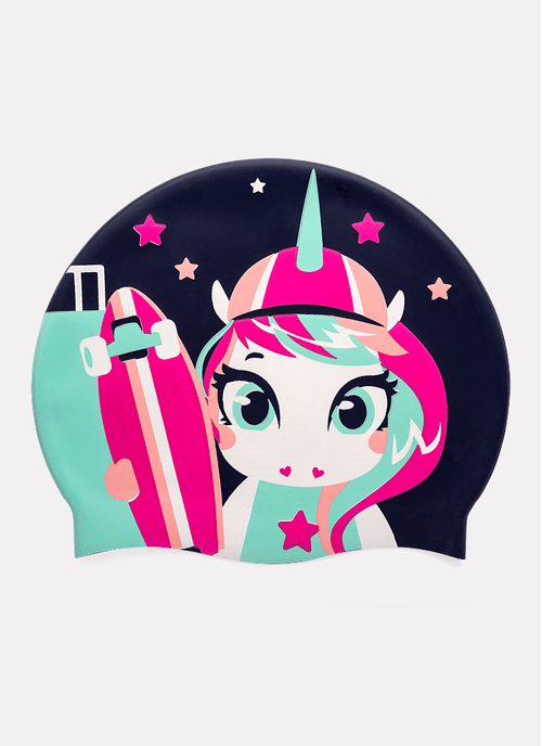 Touca de Natação Infantil Unicórnio Skate