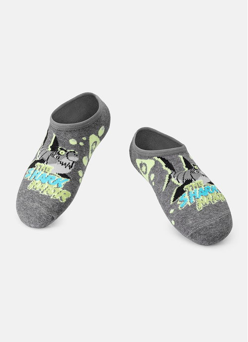 Meia Menino Sapatinho com Antiderrapante Tubarão Robô