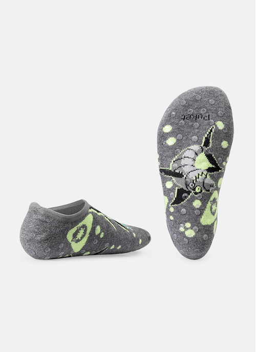 Meia Menino Sapatinho com Antiderrapante Tubarão Robô