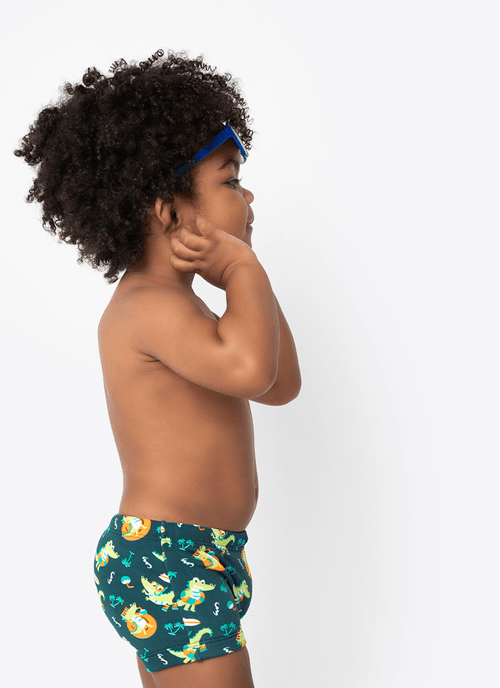Sunga Larga Infantil Baby Jacaré