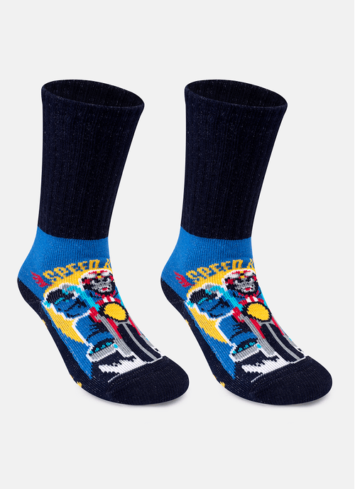 Meia Cano Médio Bebê Menino Gorila Rider