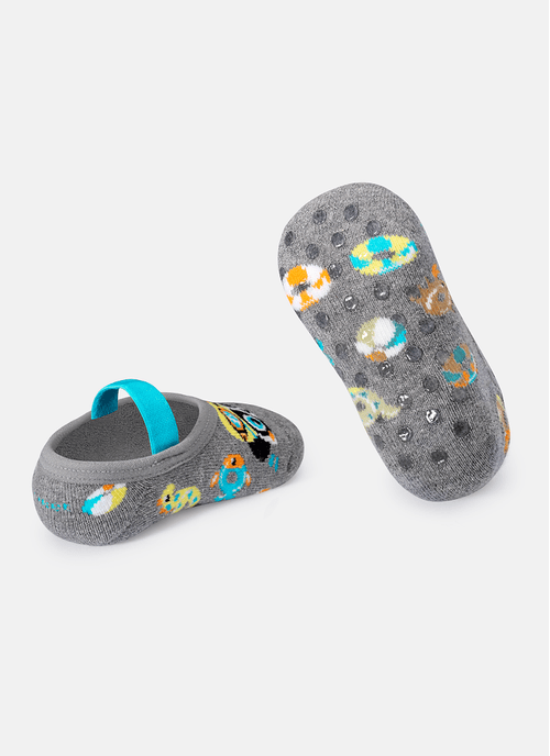 Meia Sapatilha Bebê Menino Antiderrapante Panda