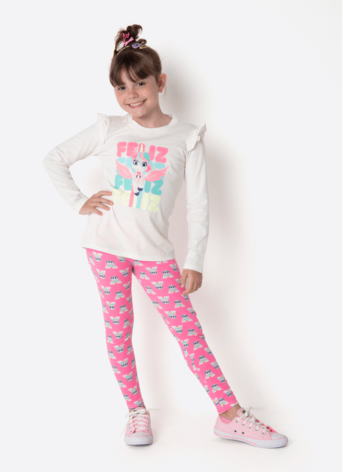 Calça Legging Menina Preguiça