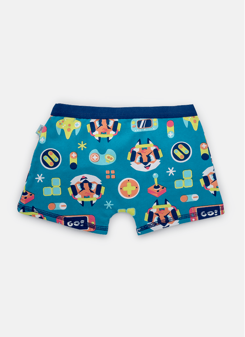 Cueca Boxer Menino Algodão Raposa Gamer