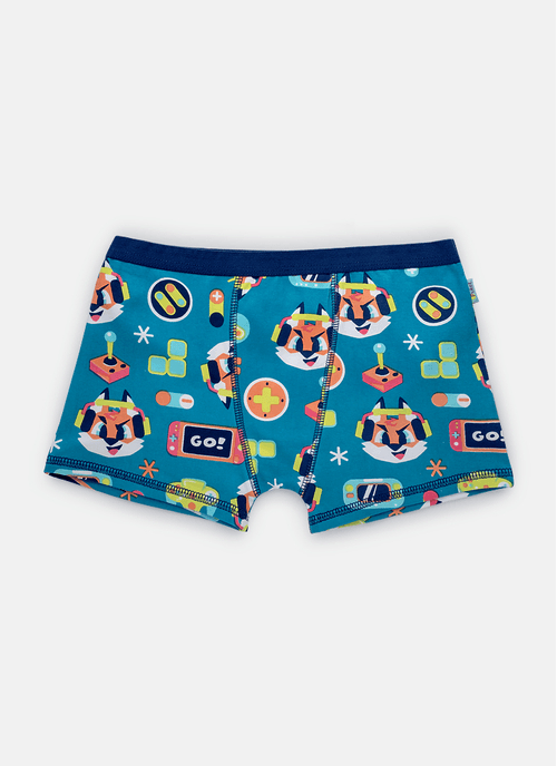 Cueca Boxer Menino Teen Algodão Raposa Gamer