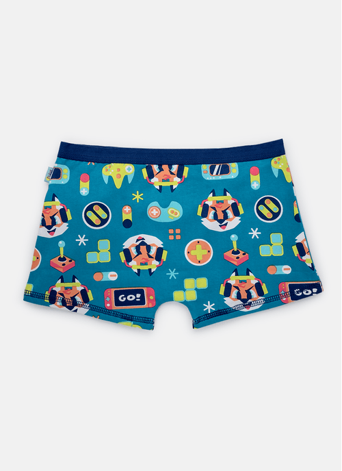 Cueca Boxer Menino Teen Algodão Raposa Gamer