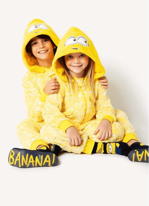 Macacão Manga Longa Infantil Soft Minions Brilha no Escuro