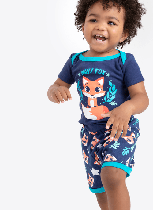 Pijama Manga Curta Baby Raposa