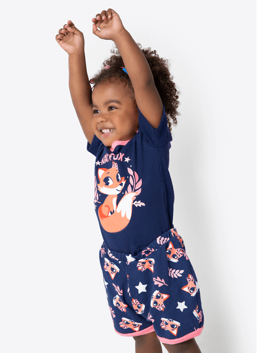 Pijama Manga Curta Baby Raposa