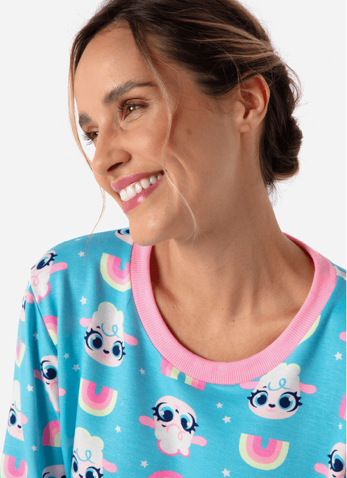 Pijama Manga Longa Ultra Visco Feminino Ovelha