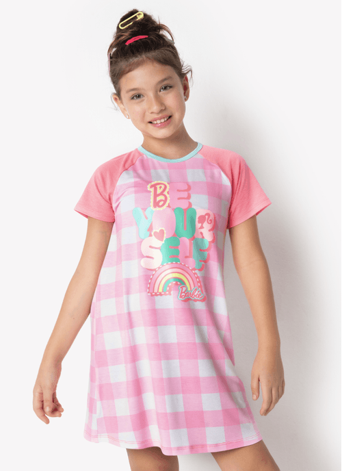 Camisola Manga Curta Viscolycra Menina Teen Barbie