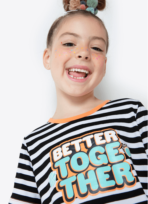 Pijama Manga Curta Menina Teen Viscolycra Better Together