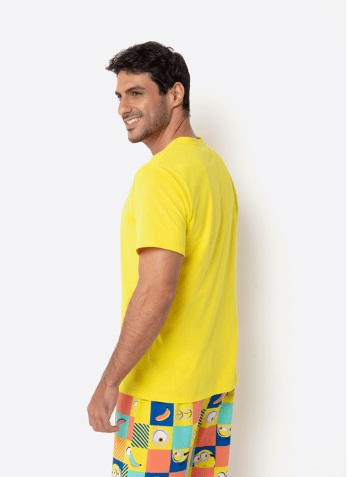 Pijama Manga Curta Masculino Minions