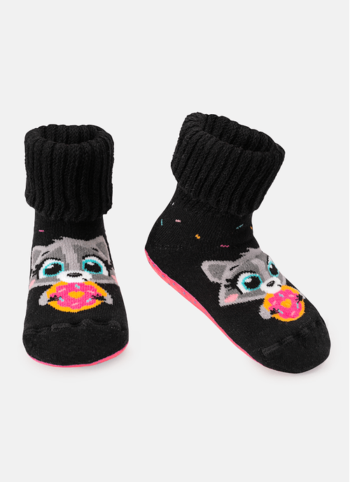 Meia Botinha Bebê Menina Sola Emborrachada Coala