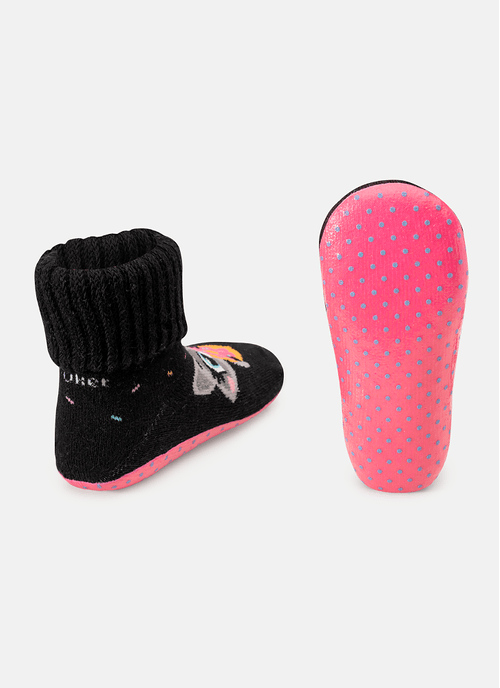 Meia Botinha Bebê Menina Sola Emborrachada Coala